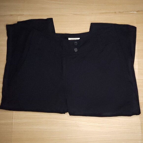 Harold's Navy Linen Blend Cropped Pants 2 - Picture 1 of 7
